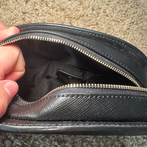 Kate Spade New York Perry Dark Floral Leather Dome Crossbody Purse - Picture 12 of 13